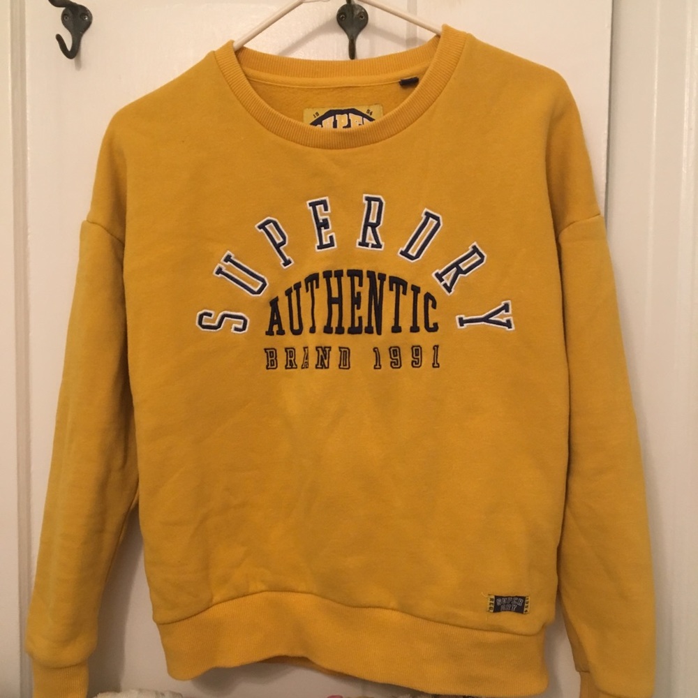 Superdry Crew Neck Sweatshirt in Mustard